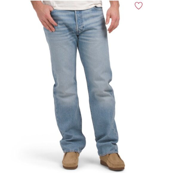 NEW LEVIS 501 mens Original Straight Leg Jeans Light Indigo 253 - Picture 5 of 5